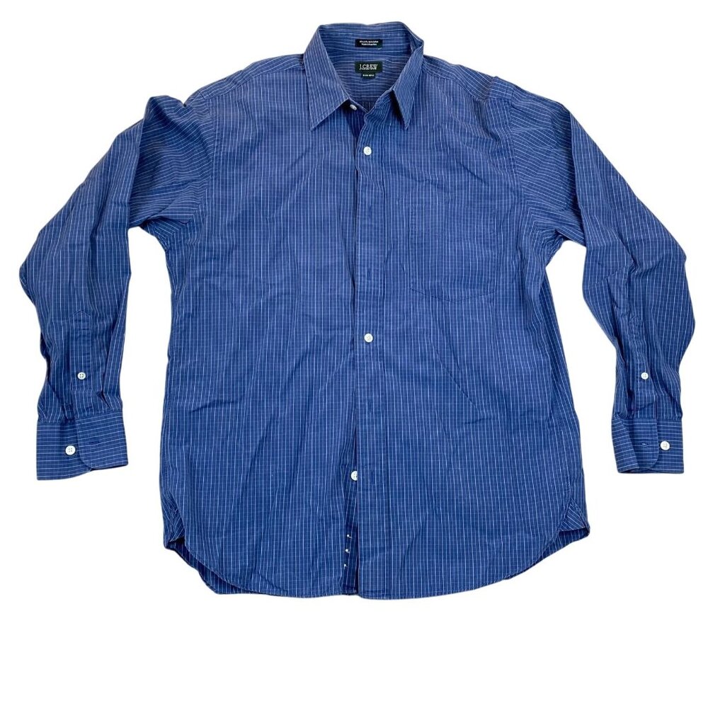 J.Crew Factory Men's Button-Up Shirt M Blue Checkered